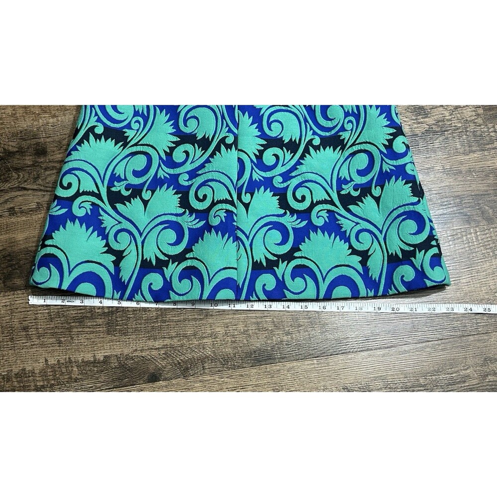 J.Crew Blue & Green Baroque Scroll Sheath Dress – Style G1061 (Spring 2017) - Picture 10 of 13